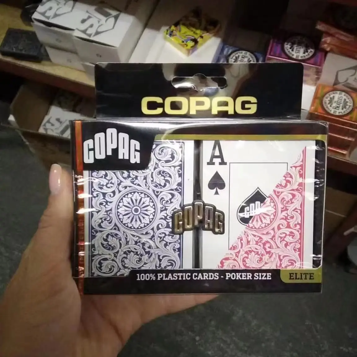 Copag Elite markierte Karte für Poker-Linsen, Anti-Cheat-Poker-Requisiten, lustiges Spiel, Spielkarten