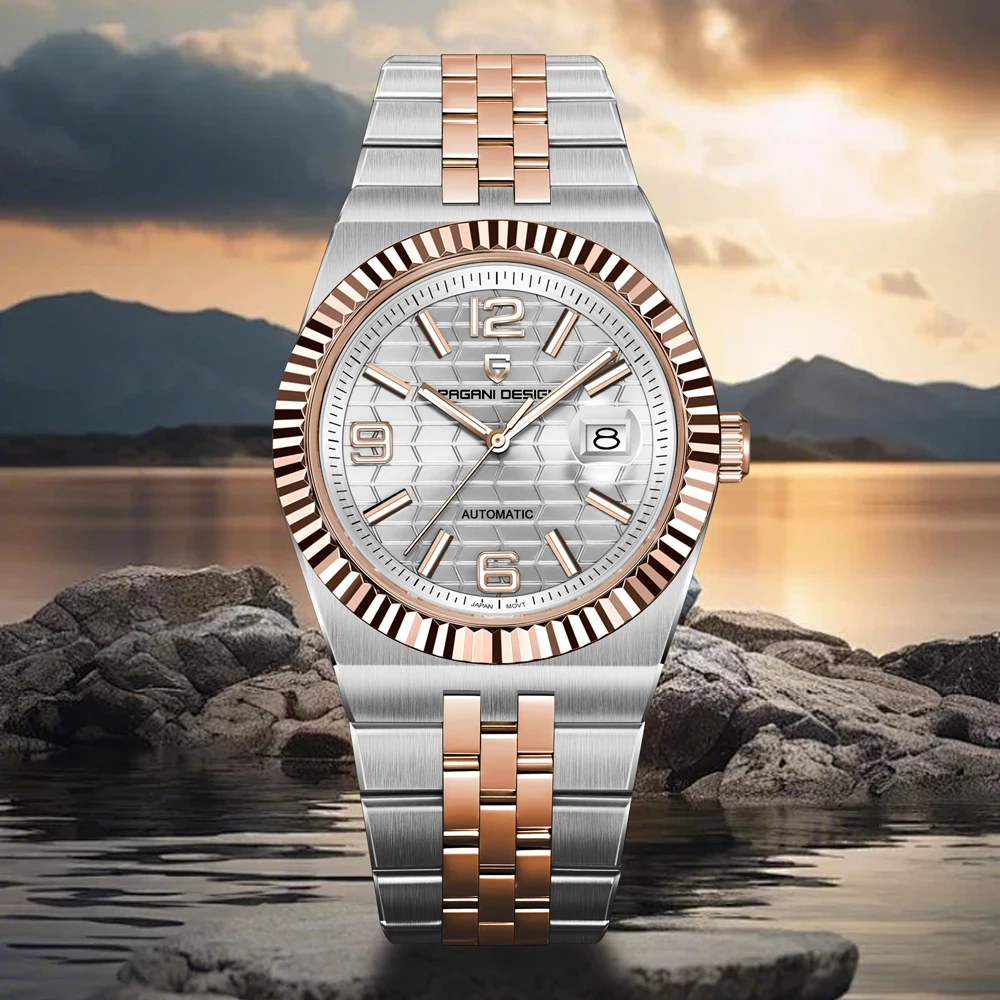 PAGANI DESIGN 2025 new luxury retro mechanical watch men's sapphire crystal 100m waterproof luminous stainless steel men's watch