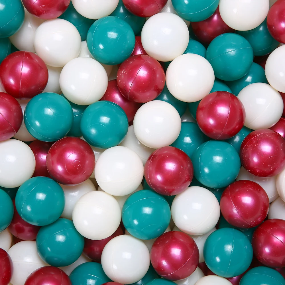 5.5 Cm 100 Stuks Plastic Pe Bal Pit Bal Crush Proof Met Netto Zak Voor Kinderen Mix Kleuren Kerst thema Party Decoraties Speelgoed