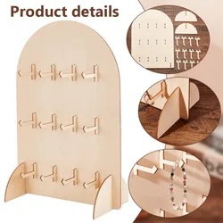 New DIY Multifunctional Earring Display Rack Necklace Ring Storage Rack Detachable Wooden Bottom Women Bracelet Jewelry Rack