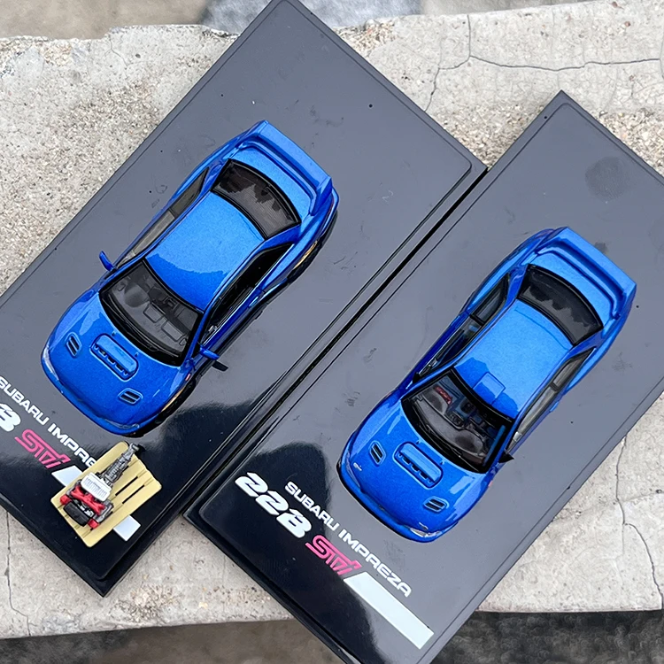 1/64 SUBARU IMPREZA 22B STi Version Customized Ver. Rally Base Car GC8 Alloy Diecasts Small Scale Car Model