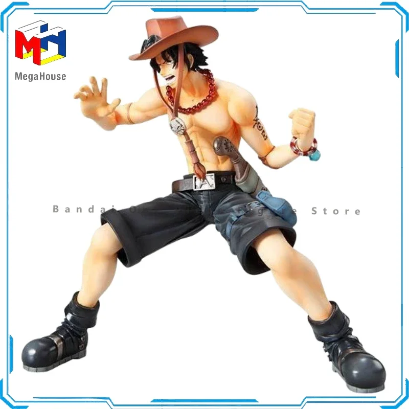 In Stock Original MegaHouse One Piece POP Dx Top Portgas D Ace Action Figures Animation Toys Gifts Model Collector Anime Hobby