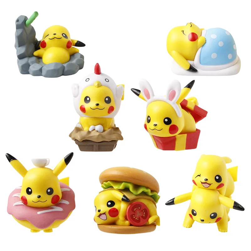 萌萌ジャー-ラブ-ピカチュウ-フィギュア-ポケモン-エルフ-アニメーション-オーナメント-ドール-マシン-エッグ-ツイストマシン-おもちゃ-ポケモン