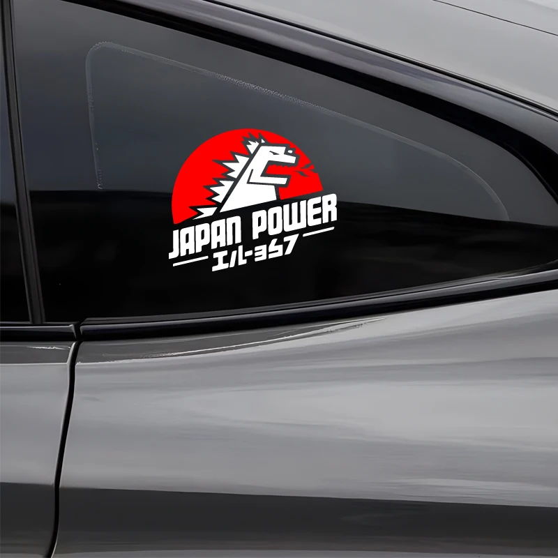 JAPAN POWER Japanese Dinosaur Gozila sticker,JDM cartoon decal High Quality And Durable Automobiles Exterior Accessories