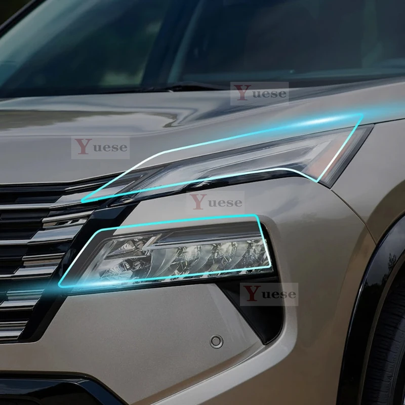 

Для Nissan ROGUE 2024 2025 автомобильная противоударная пленка для фар, зеркальная пленка из ТПУ, прозрачные защитные оригинальные наклейки
