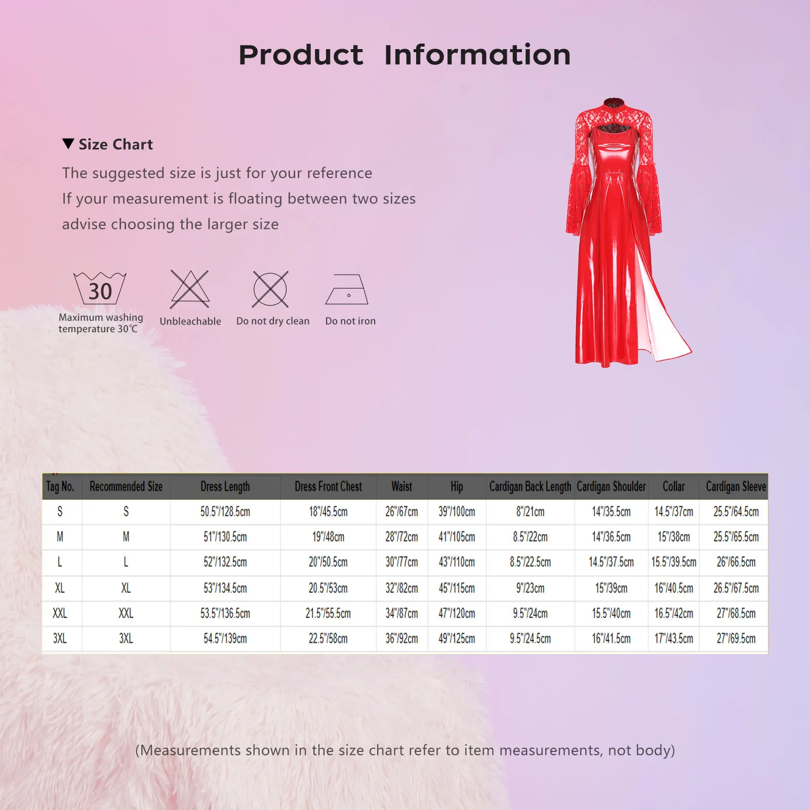 Womens Medieval Gothic Glossy PU Dress And Sheer Floral Lace Shrugs Shawls Cropped Side Slit Hem Dress for Vampire Witch Cosplay