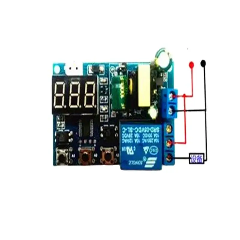 220V One Relay with Adjustable Delay Loop Electronic Component Push On-Off Switch Circuit for Home Automation