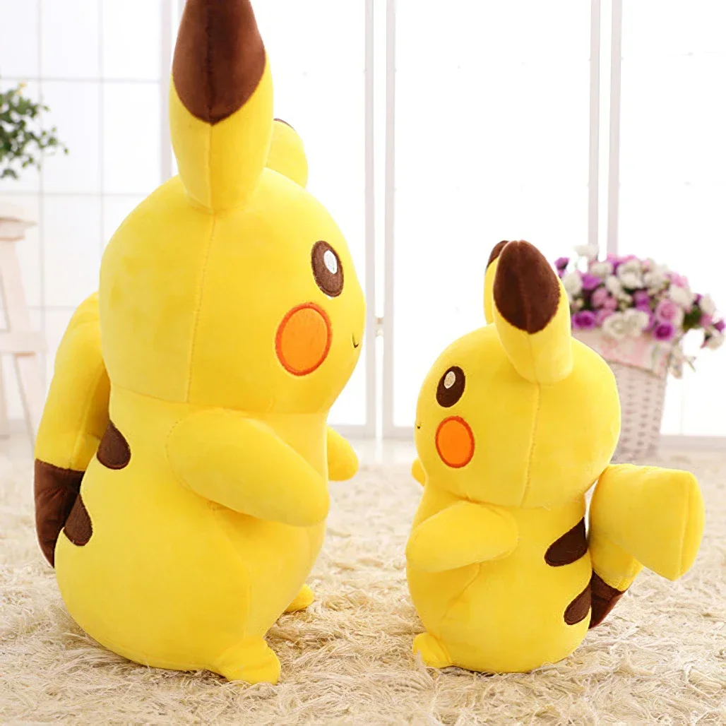 65cm Japan Anime Pokémon Pikachu Plushies Doll Pillow Kawaii Smile Pikachu Plushies Toy Big Size Soft Stuffed Girl Birthday Gift