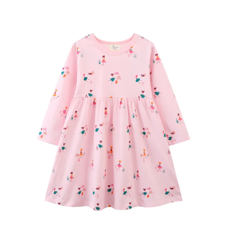 

In Stock Knitted Girls' Dress Autumn Style Children's Fashionable Long Sleeve Dress Cute Princess Dress