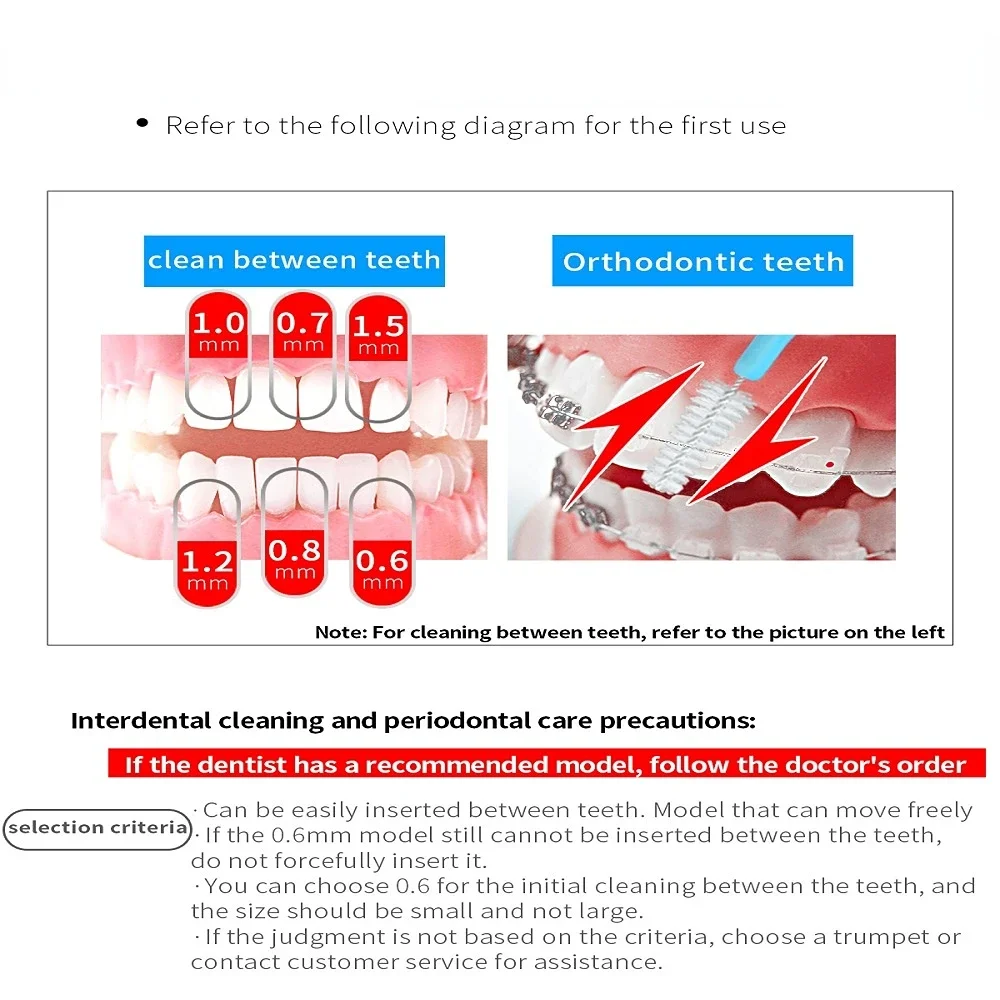 60Pcs I Shaped Interdental Brush Floss Interdental Cleaners Orthodontic Dental Teeth Brush Toothpick Oral Care Tool  Floss