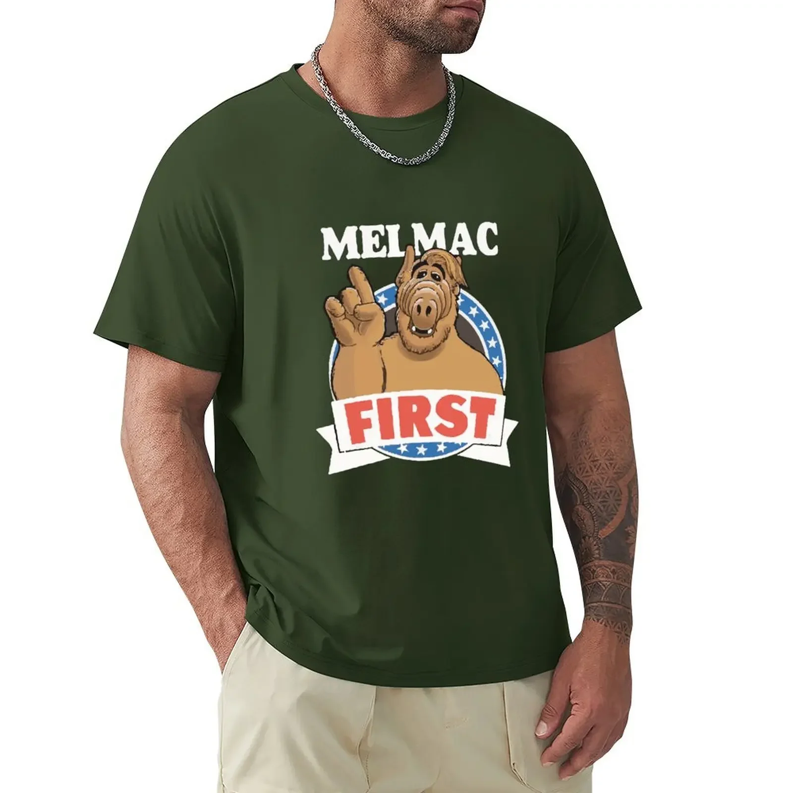 ALF - Melmac first T-Shirt quick drying plus size tops anime tshirt cute clothes Men's t-shirts