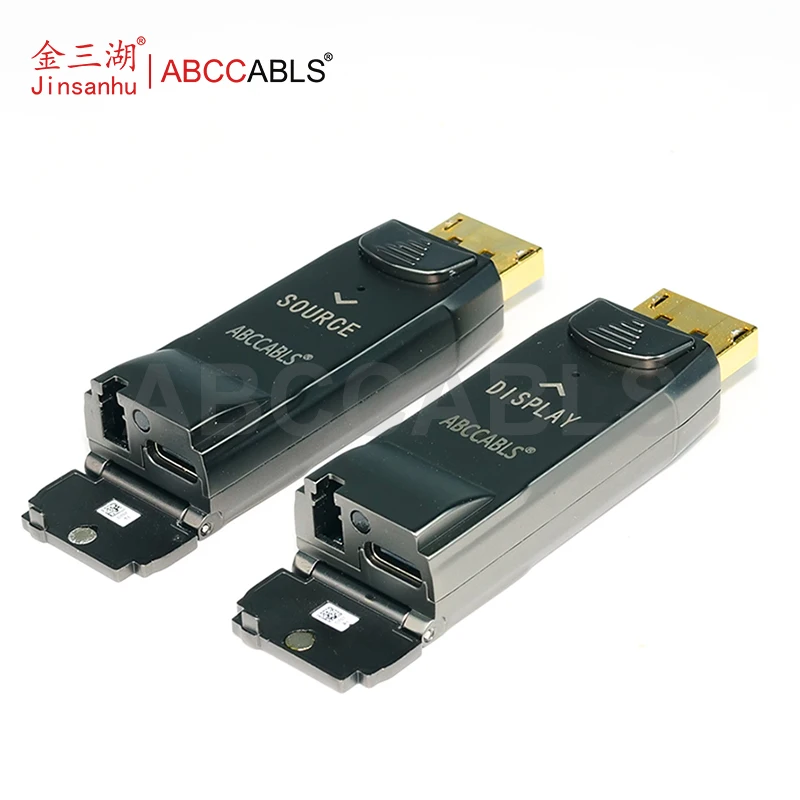 ABCCABLS LC To DP Fiber Extender, Multi Mode Single Mode 4K 60Hz DisplayPort Transceiver For Stage LED Wall