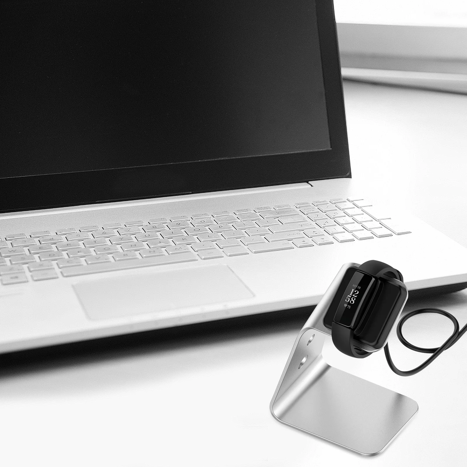 قاعدة ساعة ذكية من سبائك الألومنيوم، حامل شحن آمن ومستقر، قاعدة مشبكية متوافقة مع USB، ساعة ذكية سريعة #5