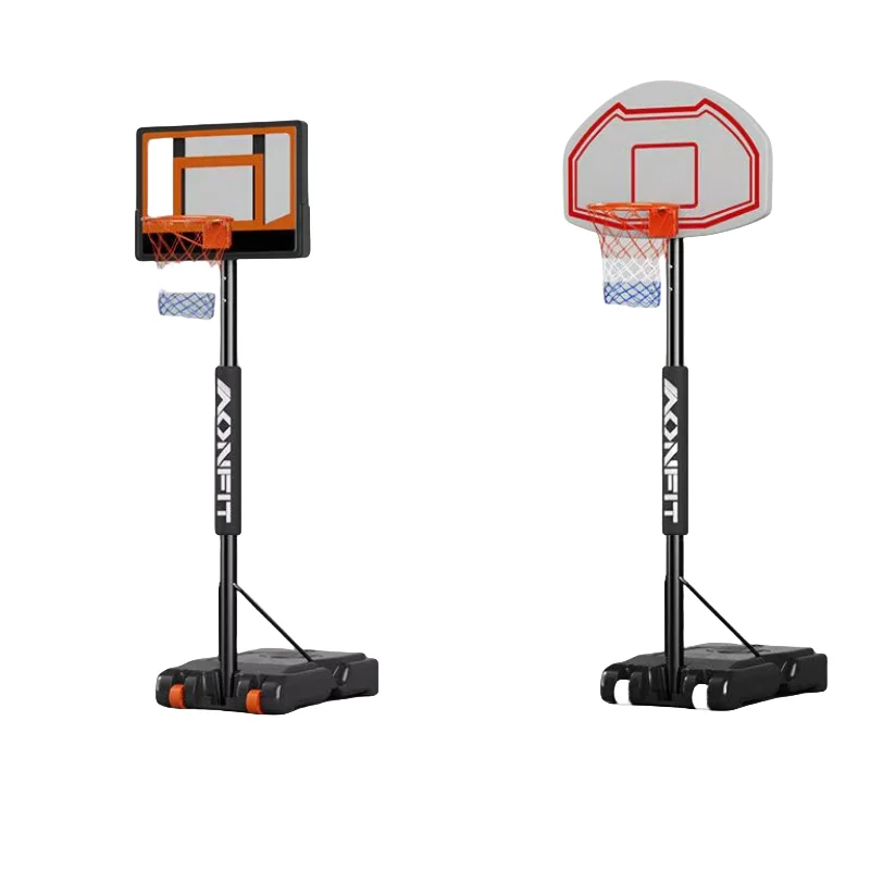 Attrezzatura da basket interrata premium per esterni - Resistenza professionale per adulti, adatta anche per bambini - Cerchio, supporto, sistema, porta