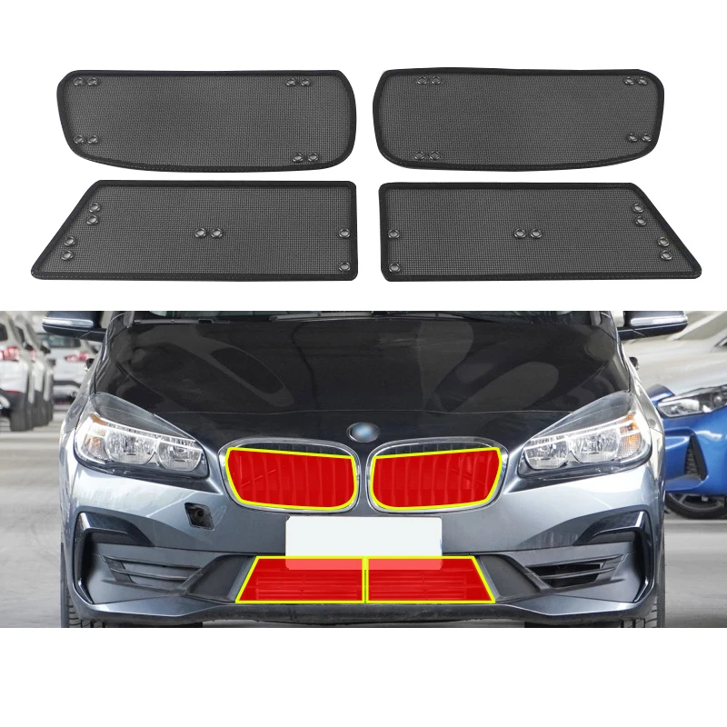 Car Front Grill Net Head Engine Protect Anti-insect for Bmw 2 Series F45 F46 2014 2015 2016 2017 2018 2019 Active Tourer Mvp Kit