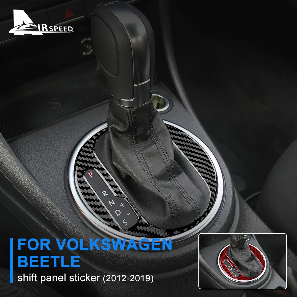 

Наклейка из натурального углеродного волокна для Volkswagen Beetle 2012-2019, автомобильная панель переключения передач, Обложка рамы, внутренняя отделка, Стайлинг, автомобильные аксессуары