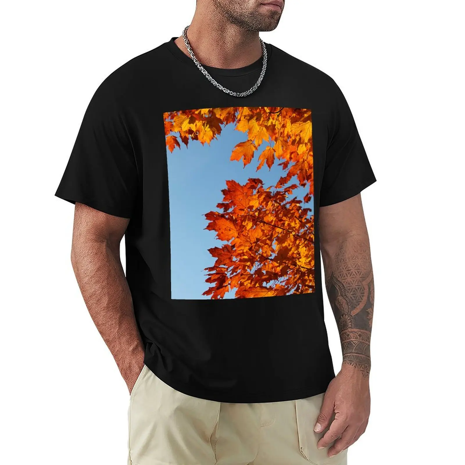 

Morning colors of Fall T-Shirt customs design your own hippie clothes slim fit t shirts for men