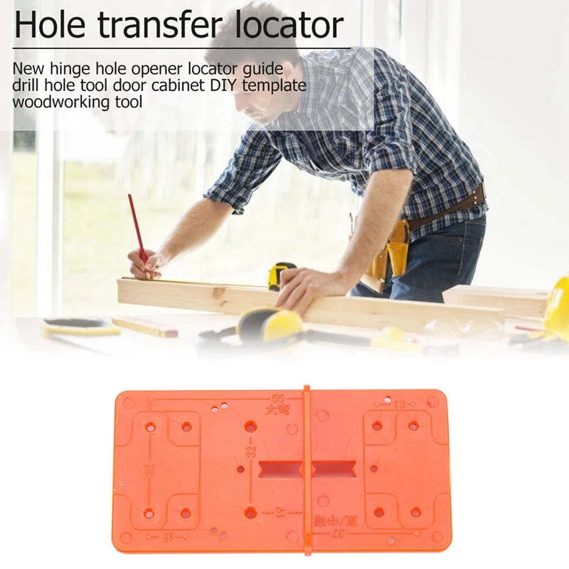 NEW-Woodworking Hinge Hole Puncher DIY Installation Tool Cabinet Door Hinge Positioning Auxiliary Board