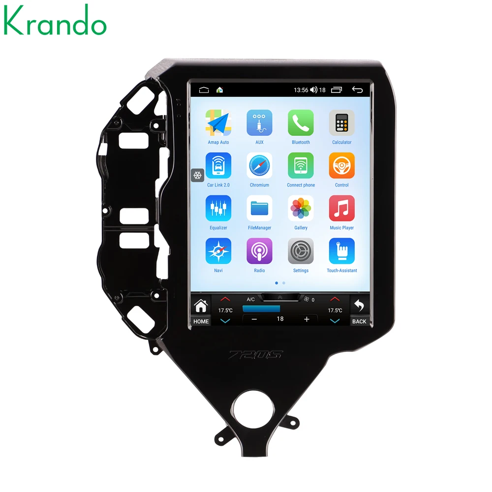 

Krando 9,7-дюймовый автомобильный радиоприемник Carplay мультимедийный видеоплеер стерео для McLaren 720S 2017-2021 GPS стерео экран LHD