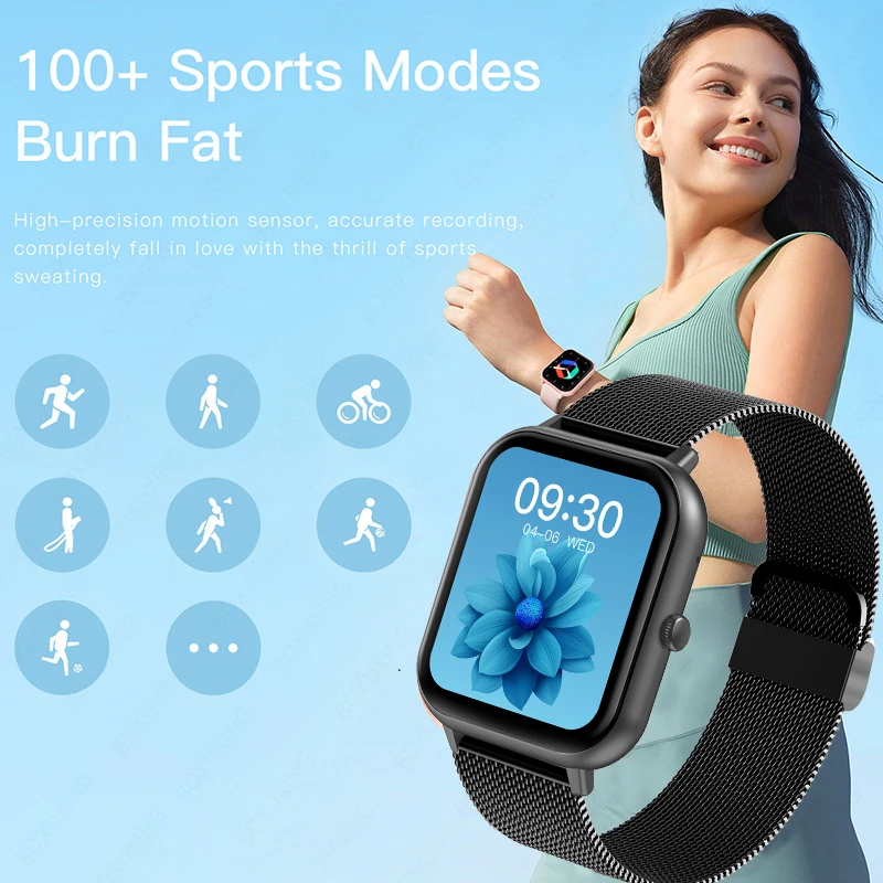 Para Xiaomi Huawei IOS 2024 nuevo reloj inteligente hombres mujeres ritmo cardíaco presión arterial Fitness Tracker Bluetooth llamada Smartwatch