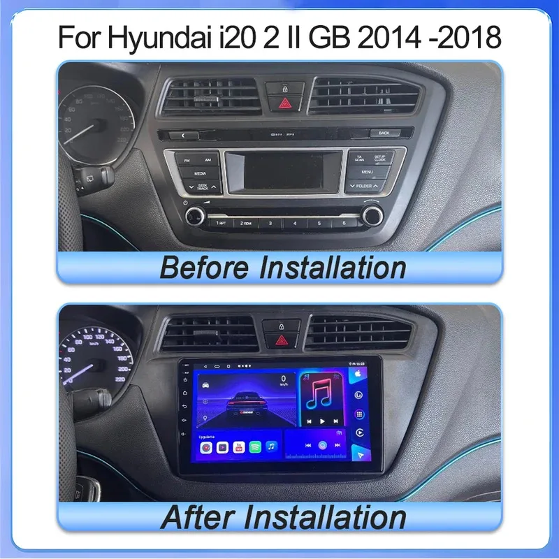 Android 15 Car Radio For Hyundai i20 2 II GB 2014 2015 2016 2017 2018 Auto Carplay 5G WIFI Multimedia Player Video GPS Navigatio