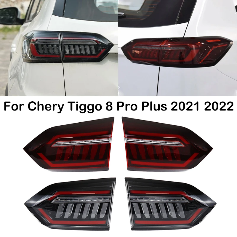 For Chery Tiggo 8 Pro Plus 2021 2022 Rear Bumper Inside LED Tail Lamp Turn Signal Light Stop Rear Brake Lamp Tail Light Assembly