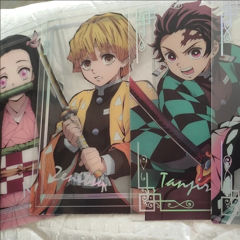 4Pcs/Set New Cute Anime Three-Inch Photo Props Diy Cartoon Pvc Transparent Card Collection Card Kids Gift