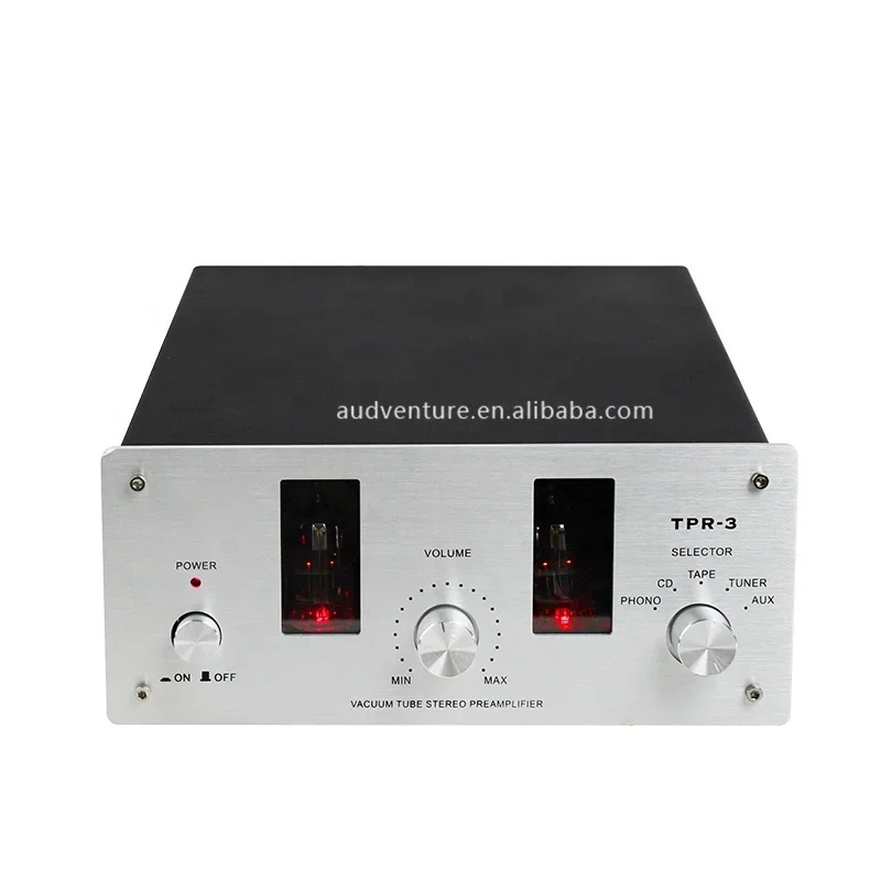 Vacuum Tube Turntable Preamplifier Mini Home HiFi Stereo MM/MC Turntable Preamp with RCA Input&Output