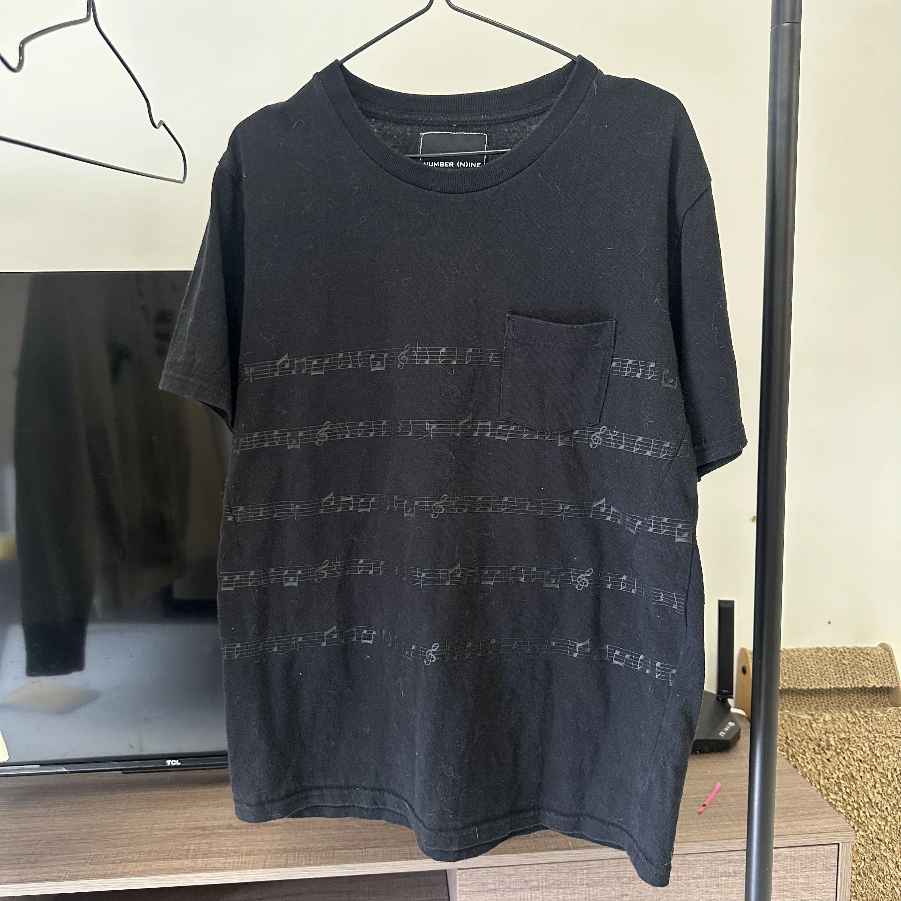 2026 number nine Tee Music note short sleeved skinny style T-shorts TX1766