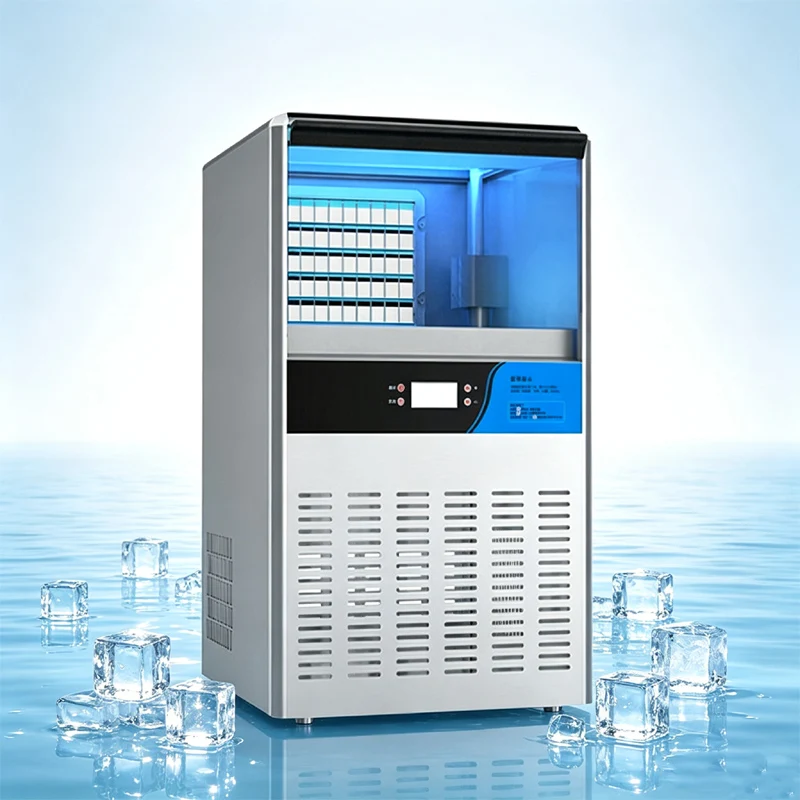 Western Restaurant Commercial Electric Ice Block Maker Stably Output Square Ice Ice Making Machine