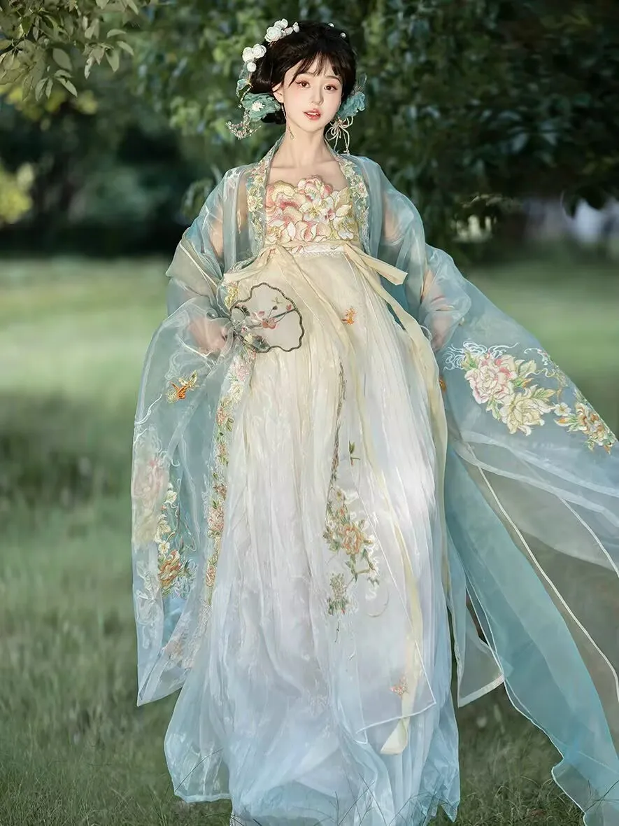 

Hanfu Dress Women Ancient Chinese Traditional Hanfu Female Cosplay Costume Party Hanfu Purple Blue Cyan-Pink Dress For Women