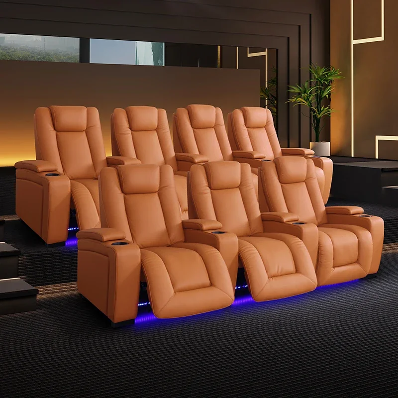 Private villa home theater electric function basement shadow K room audio and video room viewing sofa