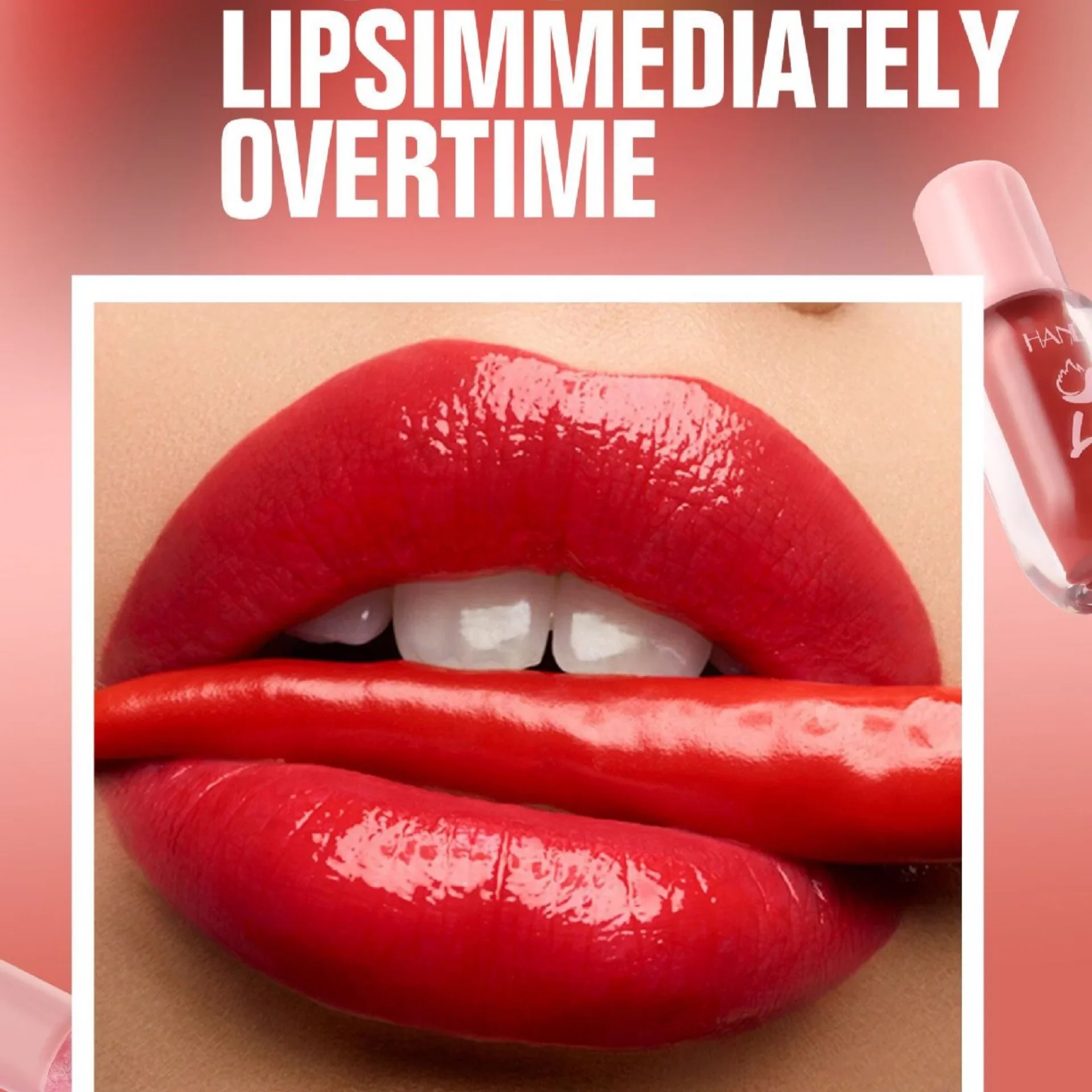 HANDAIYAN 9colors Lip Glaze Chili Water Light Moisturizing Lip Gloss Pearlescent Lip Plumper Long Lasting Liquid Lipstick