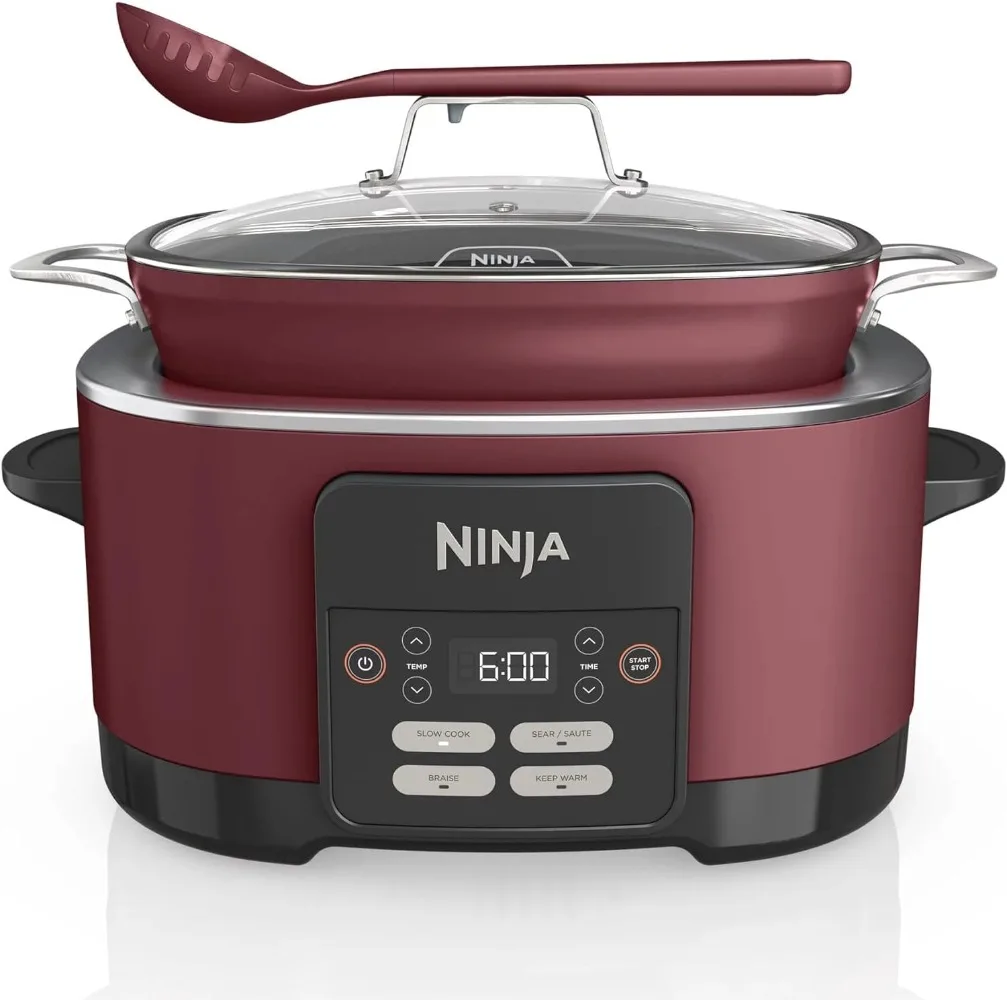 Ninja MC1000 Foodi PossibleCooker 8.5 Quart Multi-Cooker, with 4-in-1 Slow Cooker, Dutch Oven & More, Glass Lid & Integrated