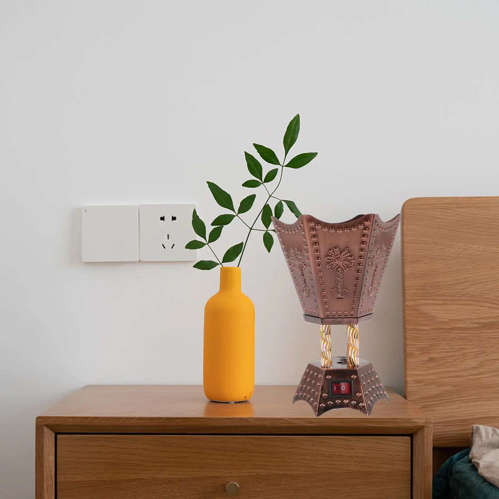 

Electric Incense Burner Plug In Metal Table Burner Ornament For Home Silver Censer Holder Eu Plug No Flame Aroma Heater