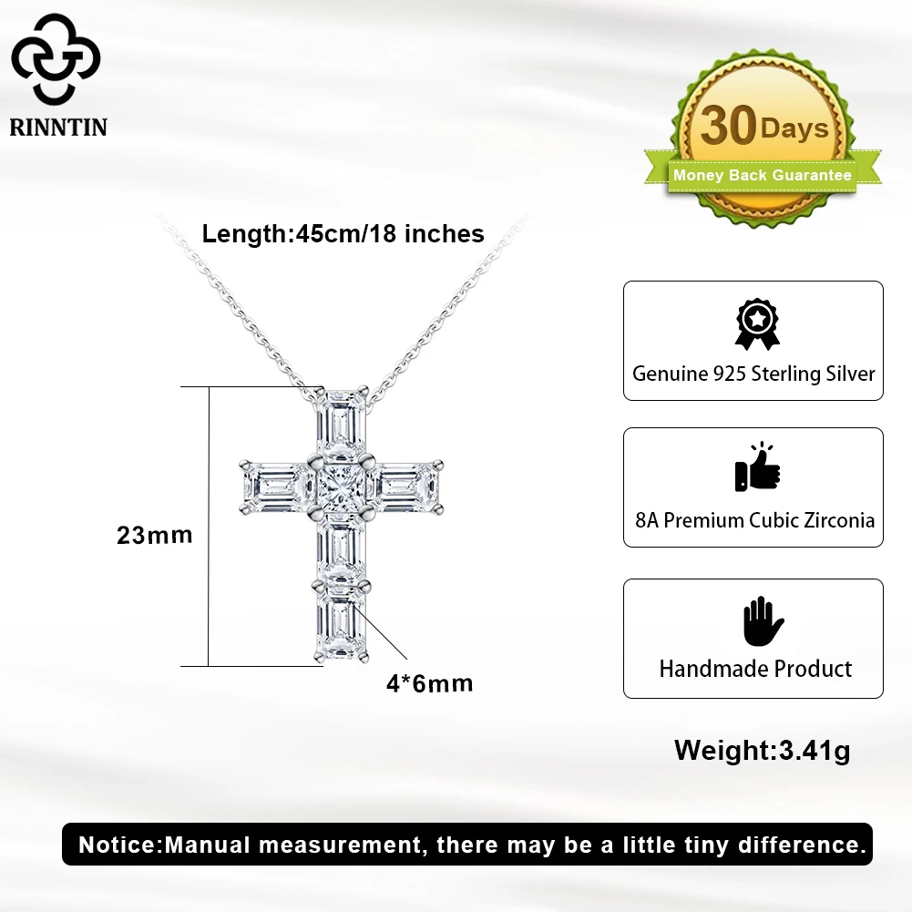 Rinntin Shiny 8A Premium Cubic Zirconia Diamond Halo Pendant Necklace Unisex Choker Chain Hiphop Neck Accessories Jewelry LZN09