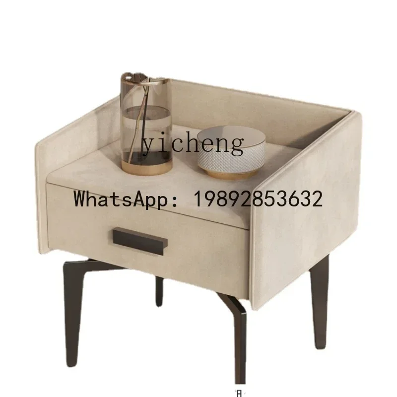 

LYY Bedside Table Bedroom Locker Simple Storage Storage Cabinet Light Luxury Bedside Table