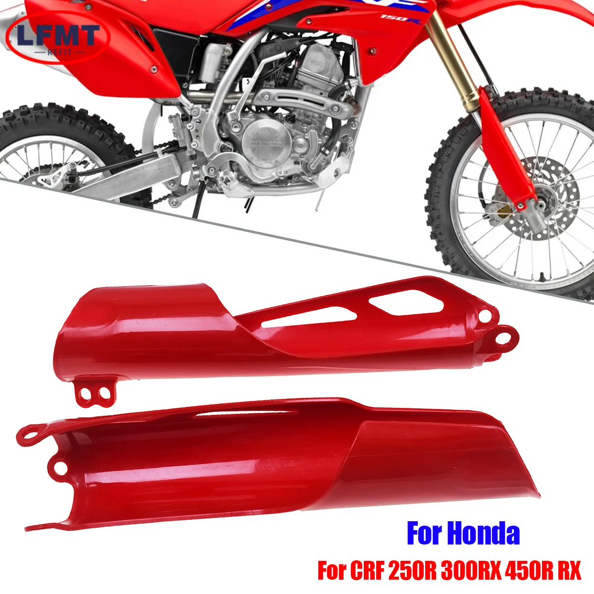 For  HONDA 2019-2025 Motocross Plastic Fork Protection Cover Shock Absorber Guard CRF250R 250RX 450R 450X 450L 450RL 450RWE MOTO