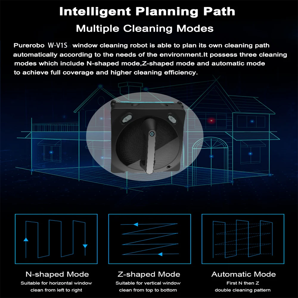 Purerobo-Robot limpiador de ventanas con vibración y pulverización, W-V1S, muestra