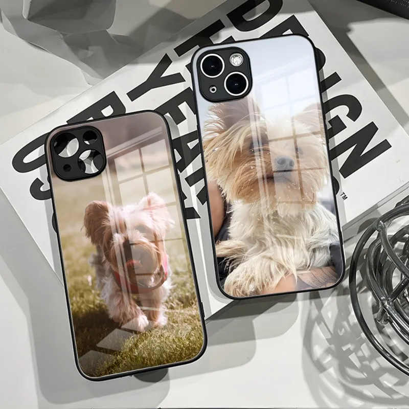 Yorkshire Terrier Dog Phone Case For IPhone 14 Pro Max 15 12 11 13 Mini X XR XS 8 7 6 Plus SE 2020 Tempered Glass Back Cover