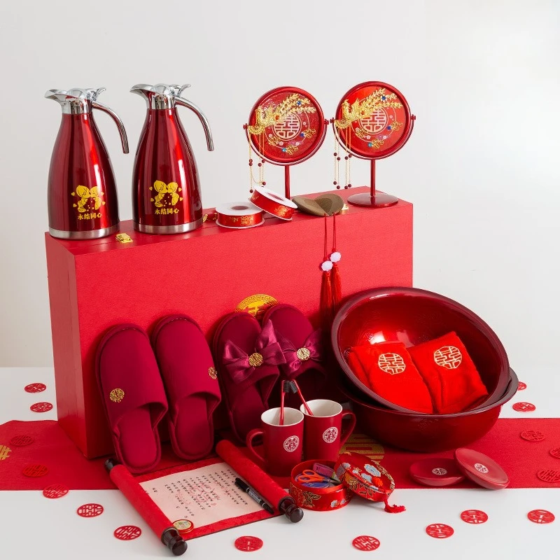 Wedding Dowry Supplies Set Daquan Women's Bridal Dowry Gift Box