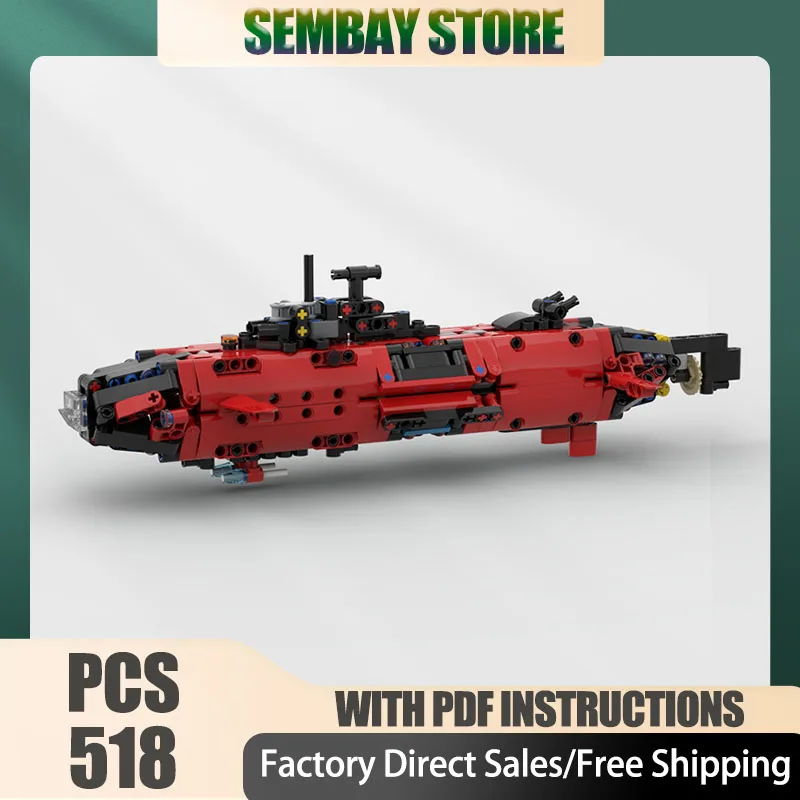 

Moc Building Bricks Modular Technical Car Transport Vehicle 42098 Submarine Technology Block Christmas DIY Toy Construction Gift