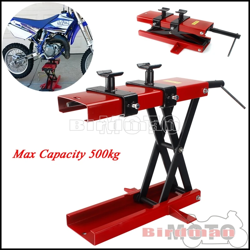 

Universal Motorcycle Repair Tool Center Scissor Lift Jack Hoist Stand 1100 LBS Steel Lift Stand For Honda Suzuki Dirt Bike ATV