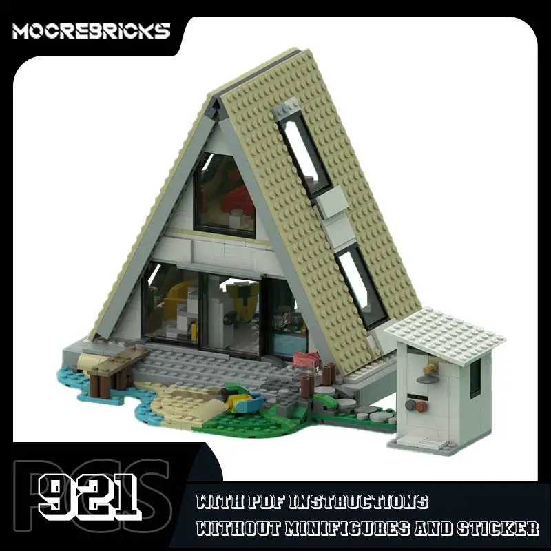 Hot Architecture Series Frame Cabin MOC Building Blocks DIY Classic Scenery Assembly Model Sets Bricks Children's Toys Gifts