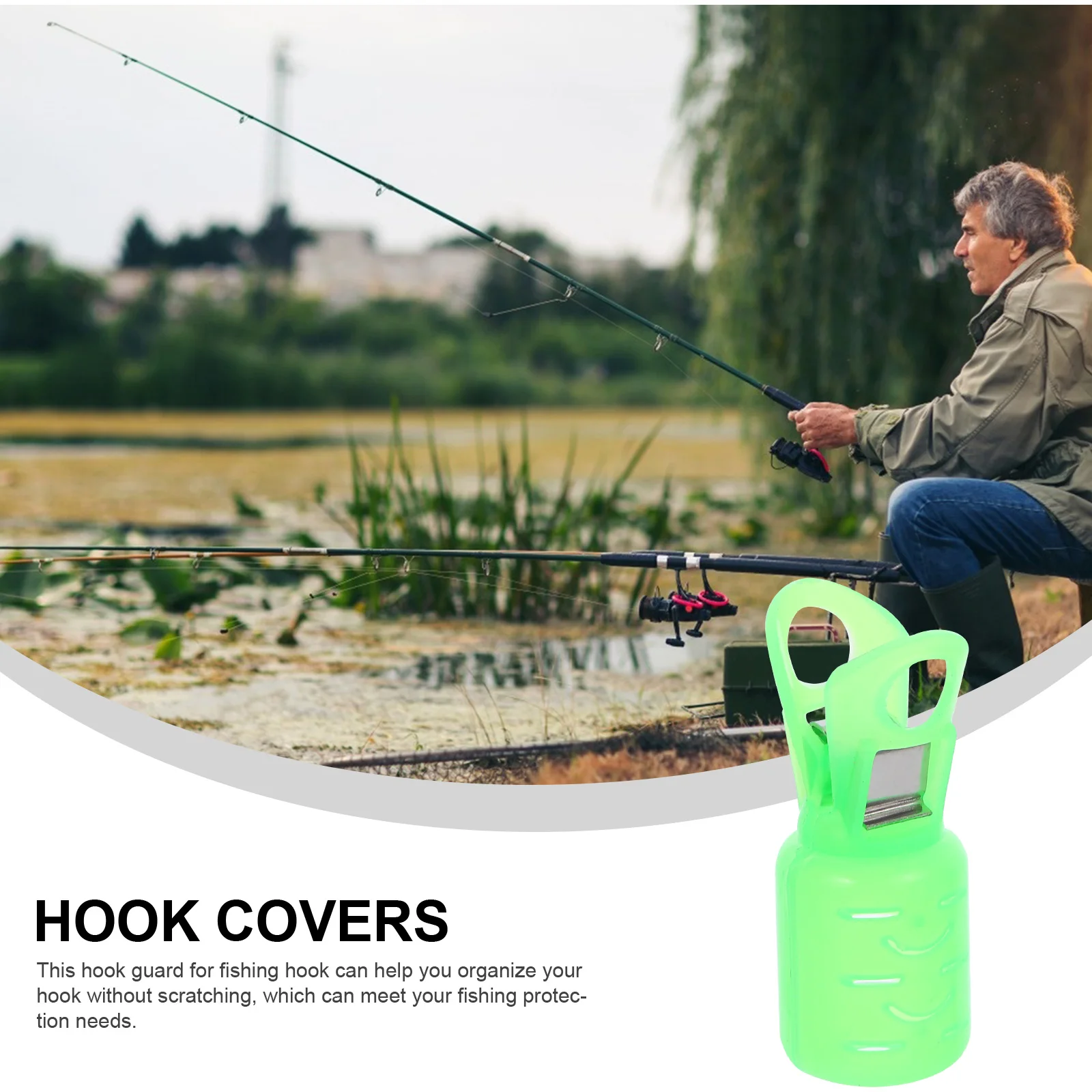 

10 Pcs Hook Cap for Fishing Squid Needle Protective Cover Hitch Lure Covers Plastic
