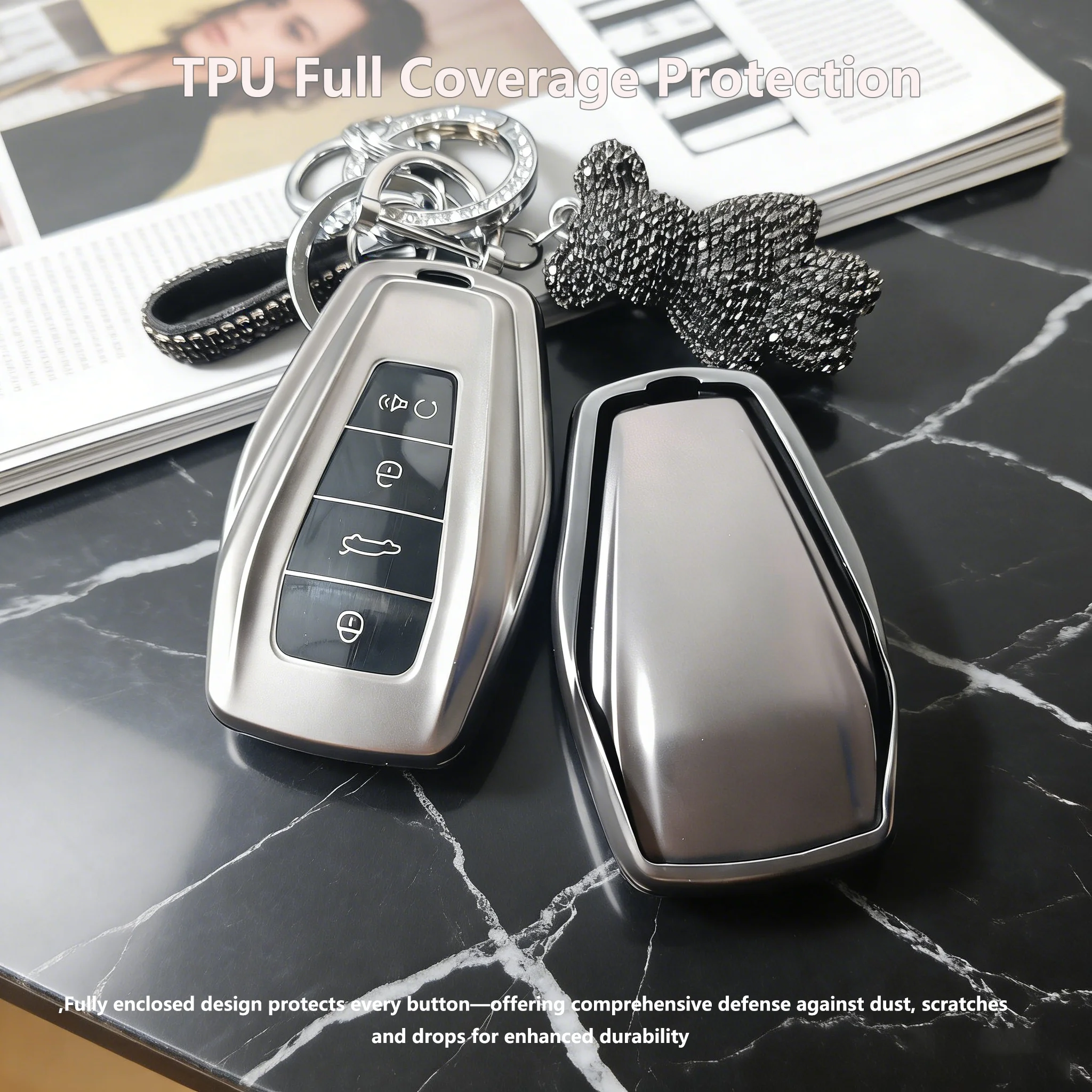 Business-Style TPU für Geely Emgrand X7 EX7 Coolray 2019 2020 Atlas Boyue NL3 GT GC9 Borui Fernbedienung Smart Car Schlüsselhülle Cover Fob