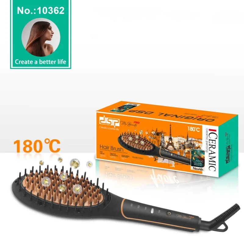 Расческа для выпрямления волос не повреждает волосы, домашний выпрямитель, щипцы для завивки, долговечная электрическая расческа для укладки, фанера