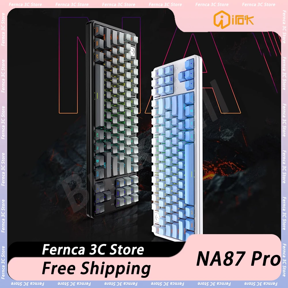 irok na87 pro teclado mecanico interruptor magnetico rt004 mm 8000hz teclado para jogos teclado hot swap personalizado acessorios valorant 01