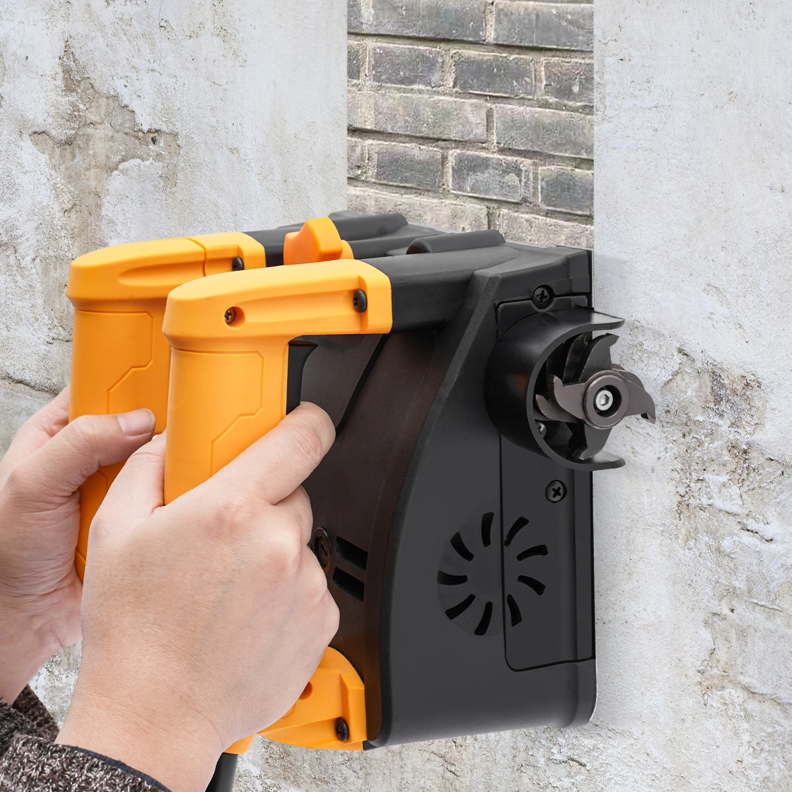 ماكينة سنفرة كهربائية 1200 وات، ماكينة تفريخ الخرسانة 1000-4000 دورة/دقيقة لتجريف الجص الرملي والجدران الاسمنتية/الجدران المعجون