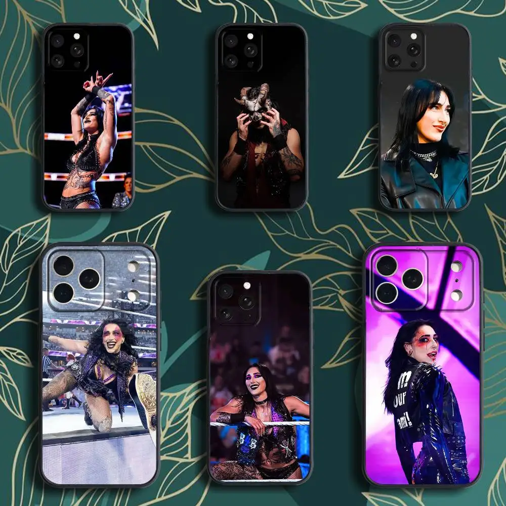 Rhea R-Ripley W-WWE Phone Case For iPhone 17,16,15,14,13,12,Pro,Max,Plus,E,SE4,Air,Mini Black Soft Box